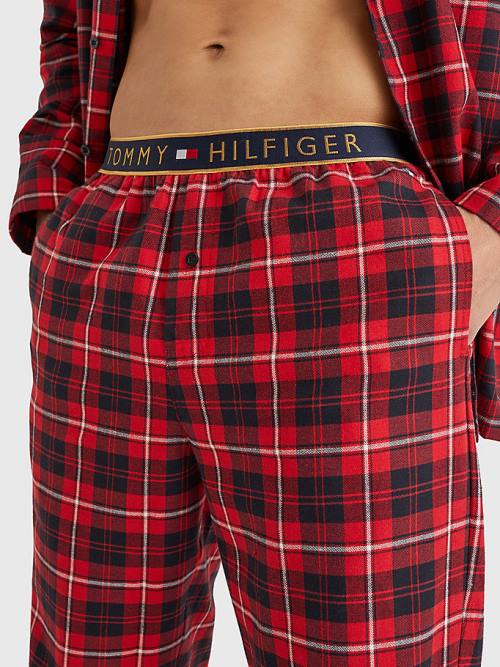 Tommy Hilfiger Exclusive Flannel Shirt And Trousers Set Pyjamas Heren Rood | TH175RWS