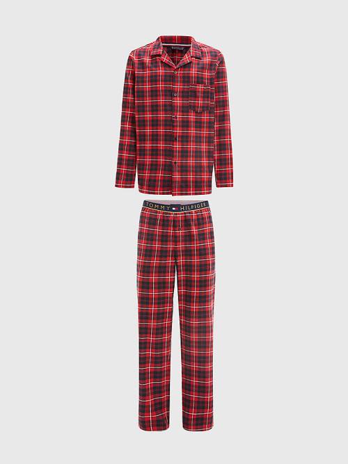 Tommy Hilfiger Exclusive Flannel Shirt And Trousers Set Pyjamas Heren Rood | TH175RWS