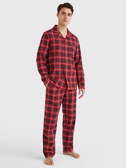 Tommy Hilfiger Exclusive Flannel Shirt And Trousers Set Pyjamas Heren Rood | TH175RWS