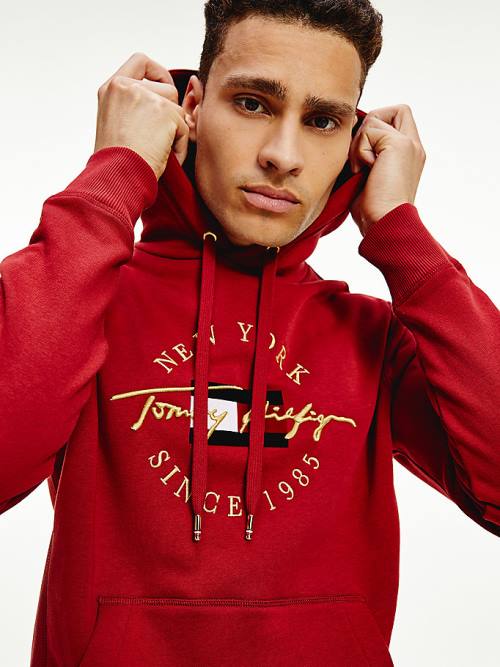 Tommy Hilfiger Exclusive Icons Hoodie Heren Rood | TH435UDK