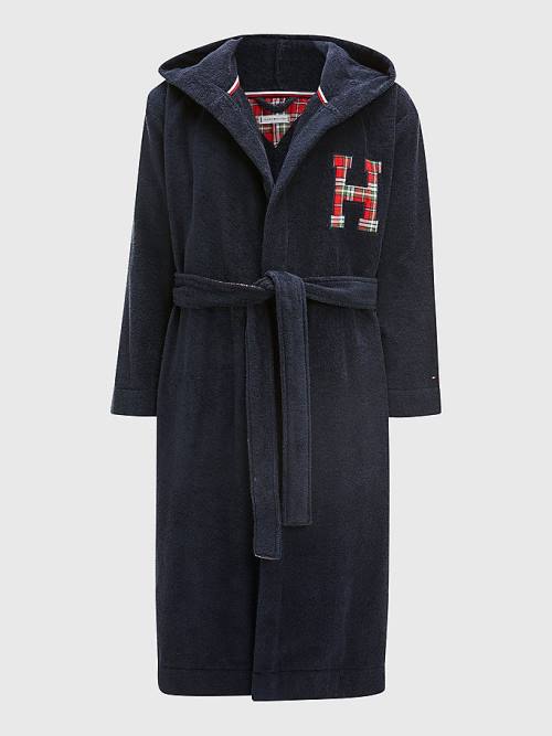 Tommy Hilfiger Exclusive Organic Katoenen Monogram Bathrobe Pyjamas Heren Blauw | TH203SJY