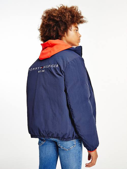 Tommy Hilfiger Exclusive Reversible Down Jassen Meisjes Blauw | TH512RFO