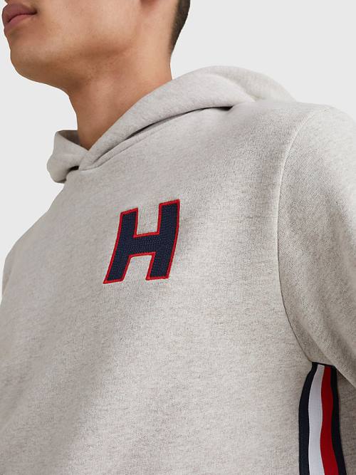 Tommy Hilfiger Exclusive Signature Detail Monogram Hoodie Heren Beige | TH746FZU