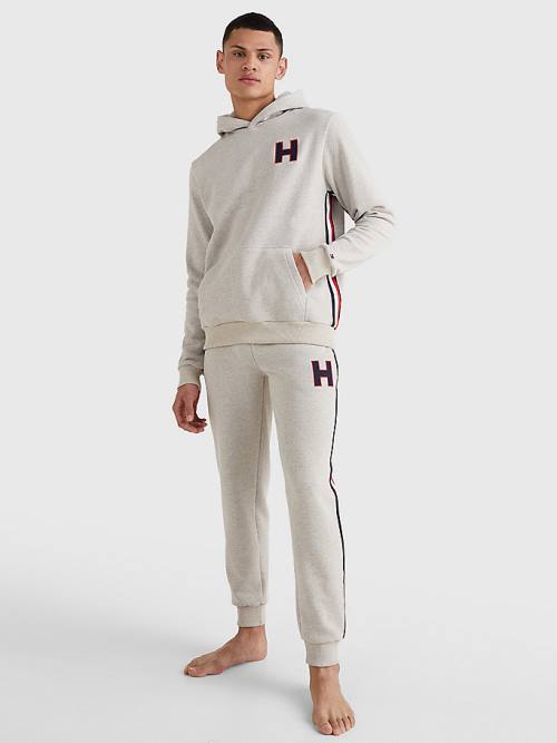 Tommy Hilfiger Exclusive Signature Detail Monogram Hoodie Heren Beige | TH746FZU