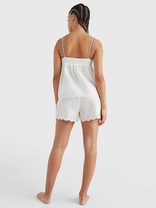 Tommy Hilfiger Eyelet Kanten Cami Pyjamas Dames Wit | TH507OWX