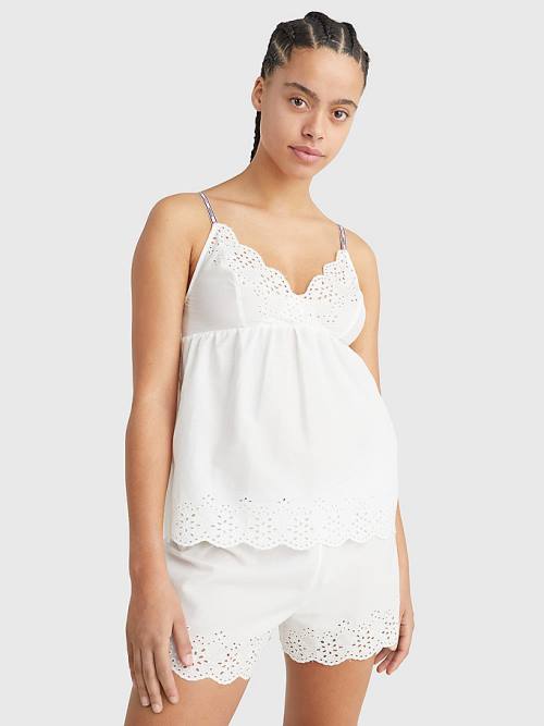 Tommy Hilfiger Eyelet Kanten Cami Pyjamas Dames Wit | TH507OWX