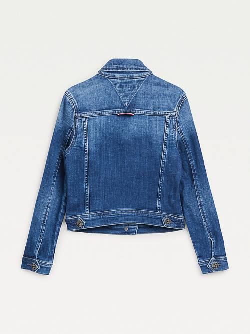 Tommy Hilfiger Faded Denim Trucker Jassen Meisjes Denim | TH316RYC