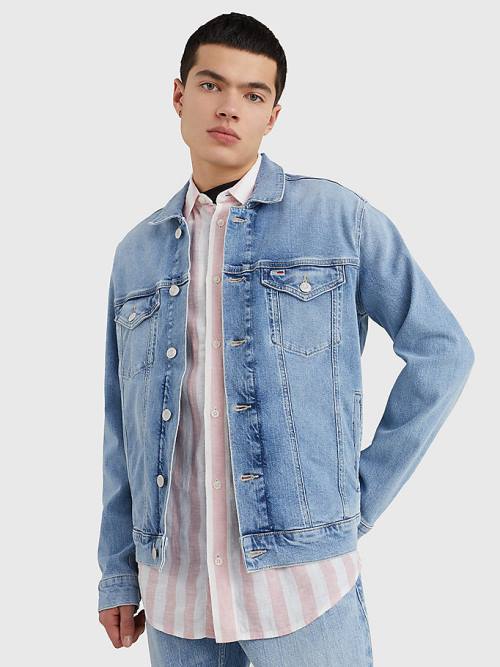 Tommy Hilfiger Faded Trucker Jassen Heren Denim | TH218MHE