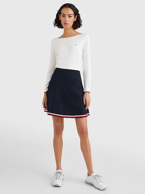 Tommy Hilfiger Fit And Flare Rokken Dames Blauw | TH459DRO