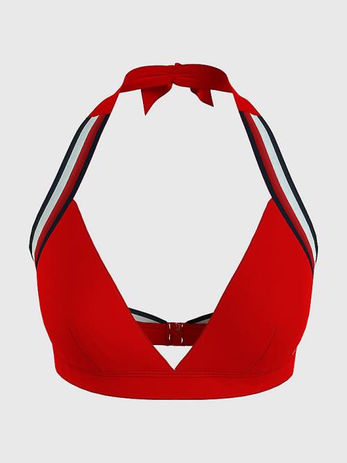 Tommy Hilfiger Fixed Triangle Bikini Top Zwemkleding Dames Rood | TH746PAV