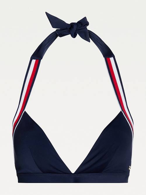 Tommy Hilfiger Fixed Triangle Bikini Top Zwemkleding Dames Blauw | TH746VGO