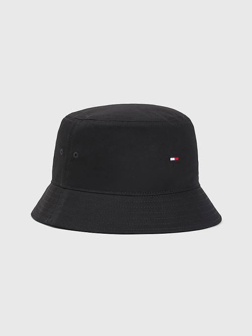 Tommy Hilfiger Flag Embroidery Bucket Hoeden Heren Zwart | TH531OWH