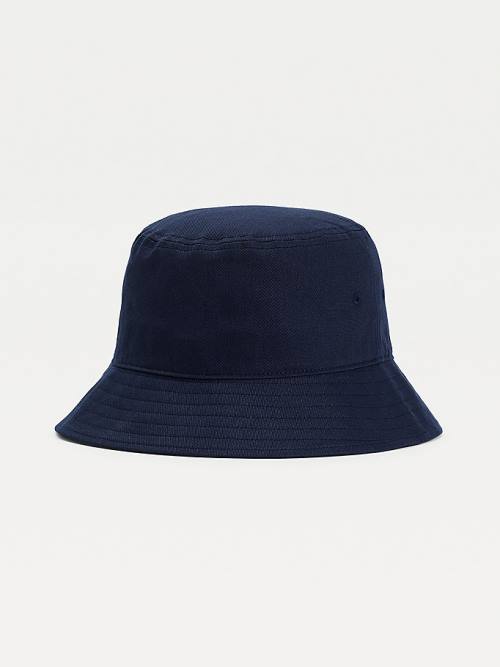 Tommy Hilfiger Flag Embroidery Bucket Hoeden Heren Blauw | TH810VUD