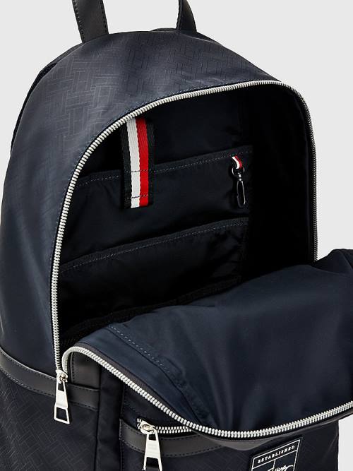 Tommy Hilfiger Flag Jacquard Backpack Tassen Heren Blauw | TH369DLE