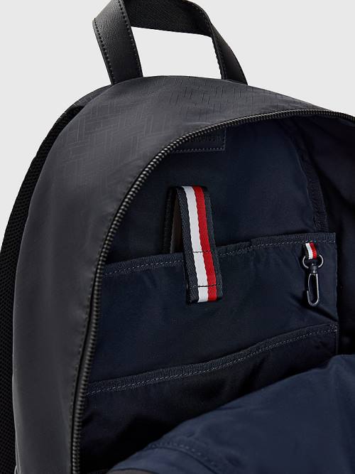 Tommy Hilfiger Flag Jacquard Backpack Tassen Heren Zwart | TH865FZK