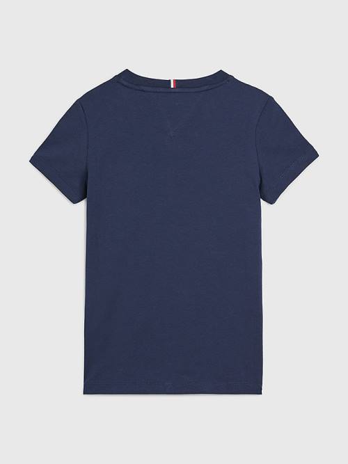 Tommy Hilfiger Flag Logo T-shirts Jongens Blauw | TH096BLA