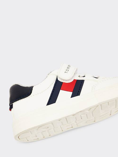 Tommy Hilfiger Flag Low-Top Sneakers Jongens Wit | TH097JYH