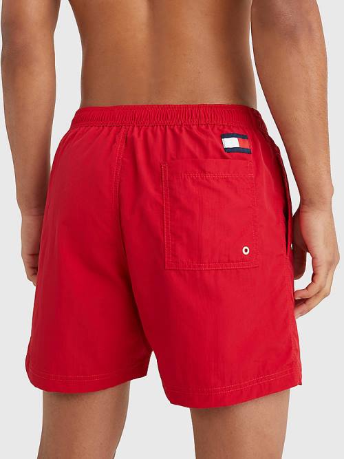 Tommy Hilfiger Flag Mid Length Drawstring Shorts Zwemkleding Heren Rood | TH628HKD