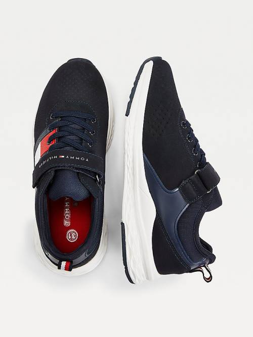 Tommy Hilfiger Flag Panel Riemen Bevestiging Kanten-Up Sneakers Jongens Blauw | TH345DYT