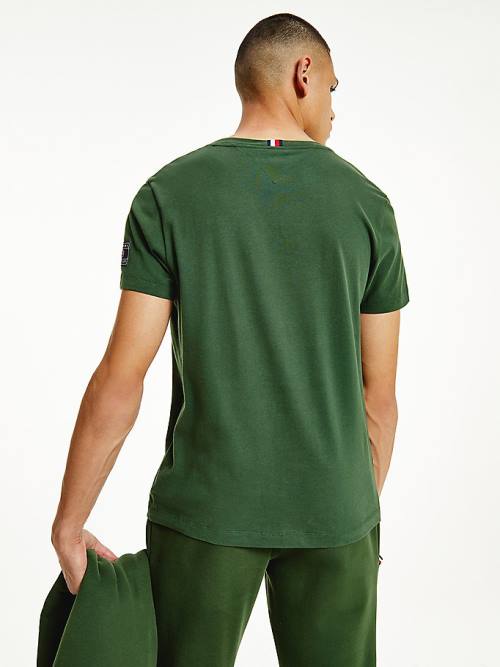 Tommy Hilfiger Flag Patch Sleeve T-shirts Heren Groen | TH347SLK