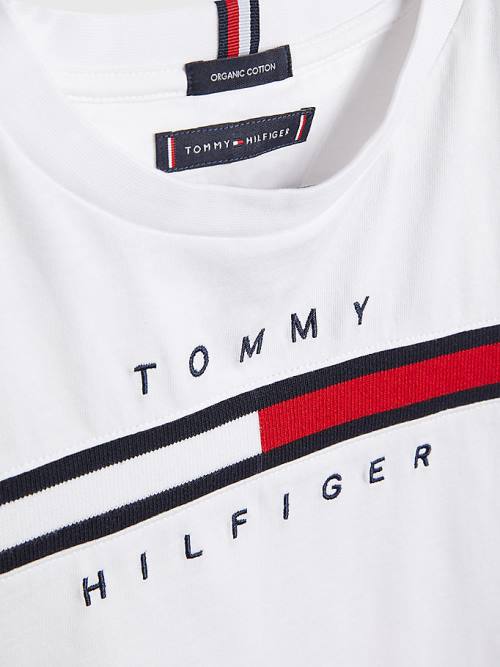 Tommy Hilfiger Flag Rib Insert T-shirts Jongens Wit | TH796WHS