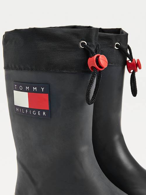 Tommy Hilfiger Flag Toggle Rain Laarzen Jongens Zwart | TH321JMB