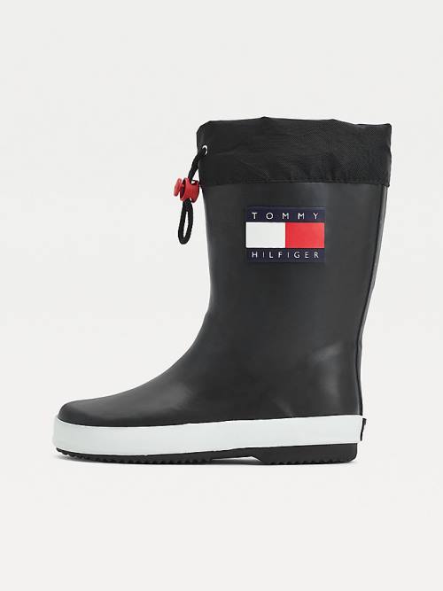 Tommy Hilfiger Flag Toggle Rain Laarzen Jongens Zwart | TH321JMB