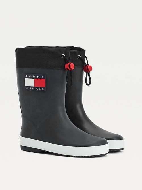 Tommy Hilfiger Flag Toggle Rain Laarzen Jongens Zwart | TH321JMB