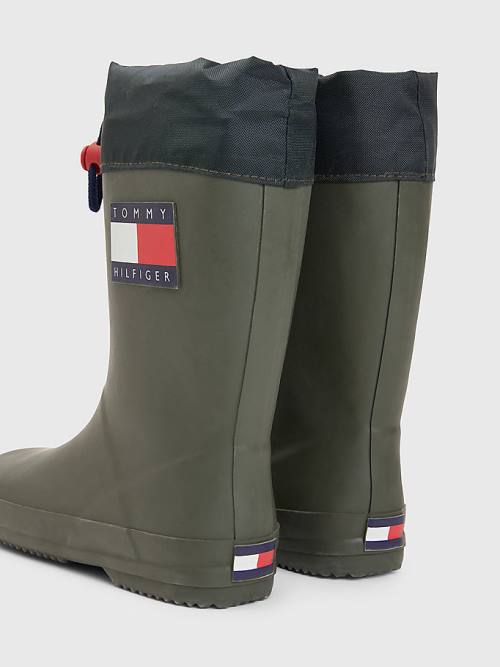 Tommy Hilfiger Flag Toggle Rain Laarzen Jongens Groen | TH547IKM