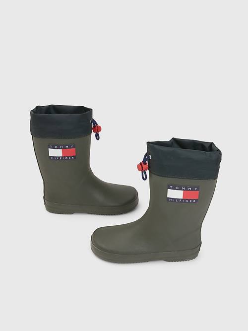 Tommy Hilfiger Flag Toggle Rain Laarzen Jongens Groen | TH547IKM