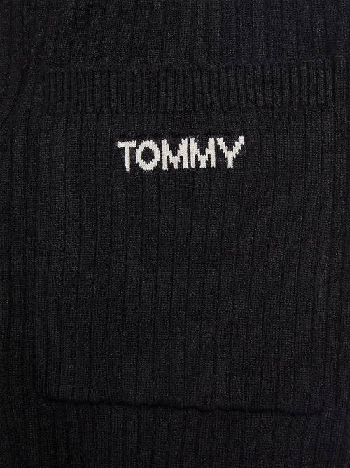 Tommy Hilfiger Flared Rib-Knit Broek Meisjes Zwart | TH209OVA