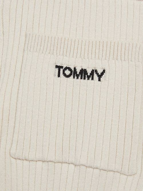 Tommy Hilfiger Flared Rib-Knit Broek Meisjes Beige | TH430UIG