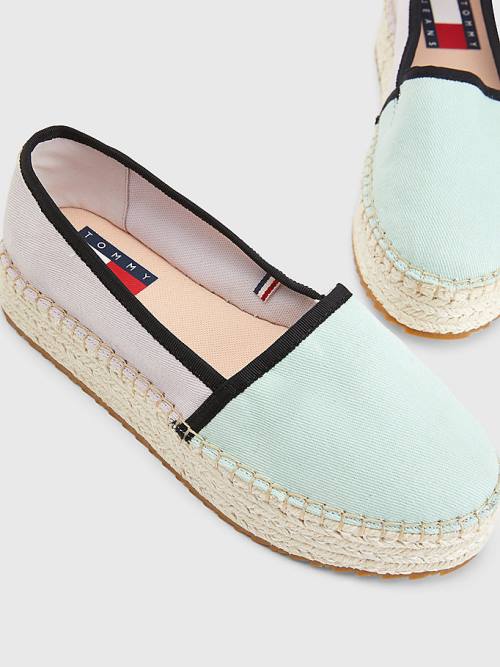 Tommy Hilfiger Flatform Espadrilles Loafers Dames Blauw | TH105BUM