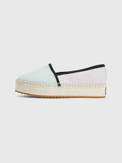 Tommy Hilfiger Flatform Espadrilles Loafers Dames Blauw | TH105BUM