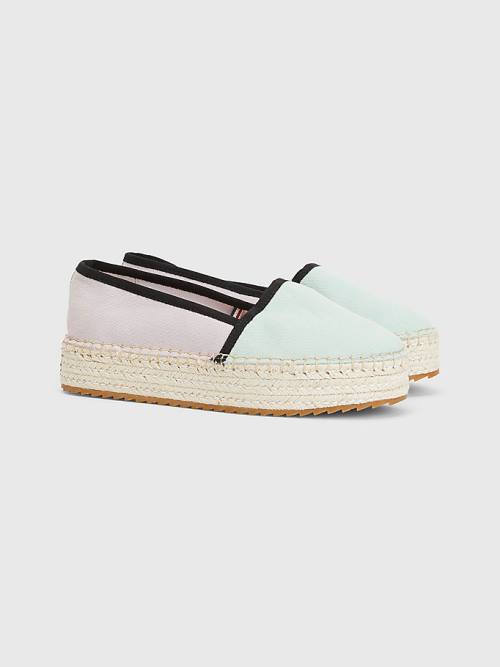 Tommy Hilfiger Flatform Espadrilles Loafers Dames Blauw | TH105BUM