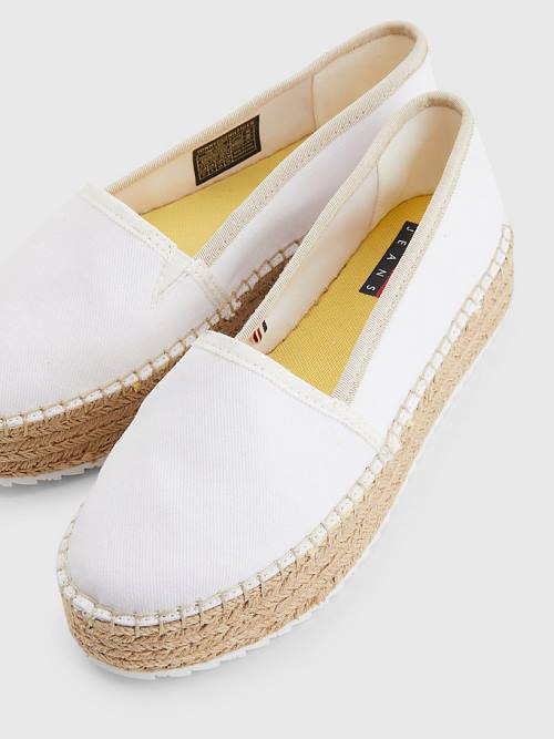 Tommy Hilfiger Flatform Espadrilles Loafers Dames Wit | TH824EXH