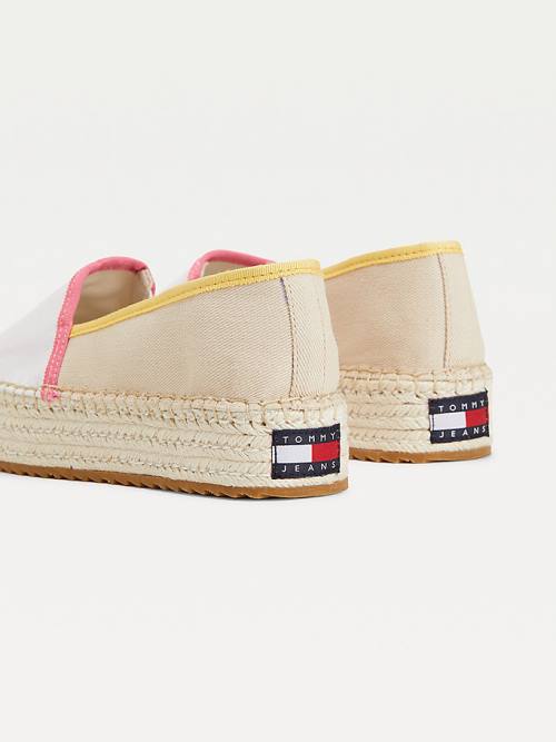 Tommy Hilfiger Flatform Espadrilles Loafers Dames Beige | TH860QMD