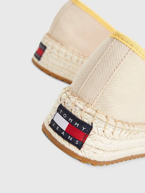 Tommy Hilfiger Flatform Espadrilles Loafers Dames Beige | TH860QMD