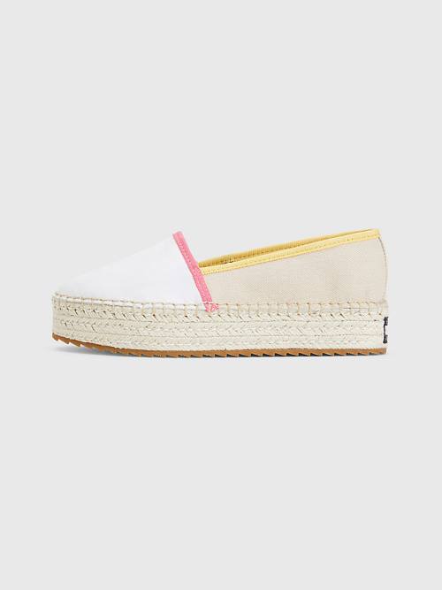 Tommy Hilfiger Flatform Espadrilles Loafers Dames Beige | TH860QMD