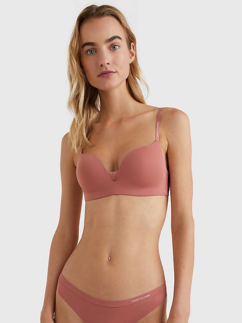 Tommy Hilfiger Floral Kanten Trim Non-Wired Push-Up Bra Ondergoed Dames Oranje | TH309SNB