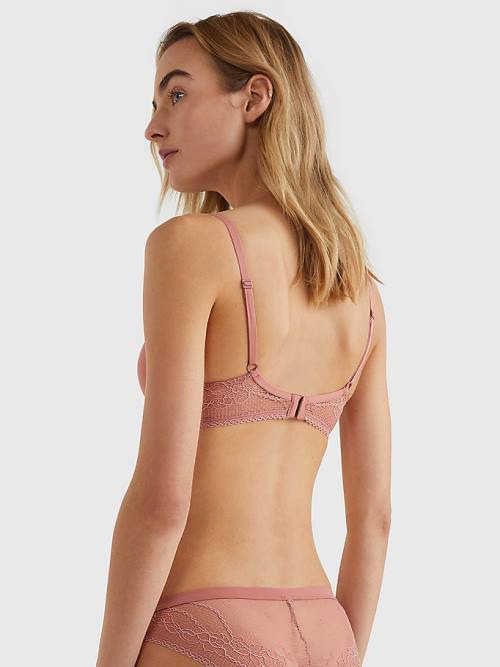 Tommy Hilfiger Floral Kanten Trim Non-Wired Push-Up Bra Ondergoed Dames Oranje | TH309SNB