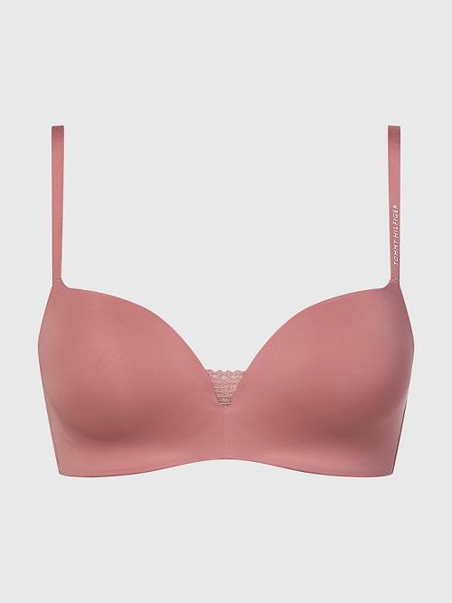 Tommy Hilfiger Floral Kanten Trim Non-Wired Push-Up Bra Ondergoed Dames Oranje | TH309SNB