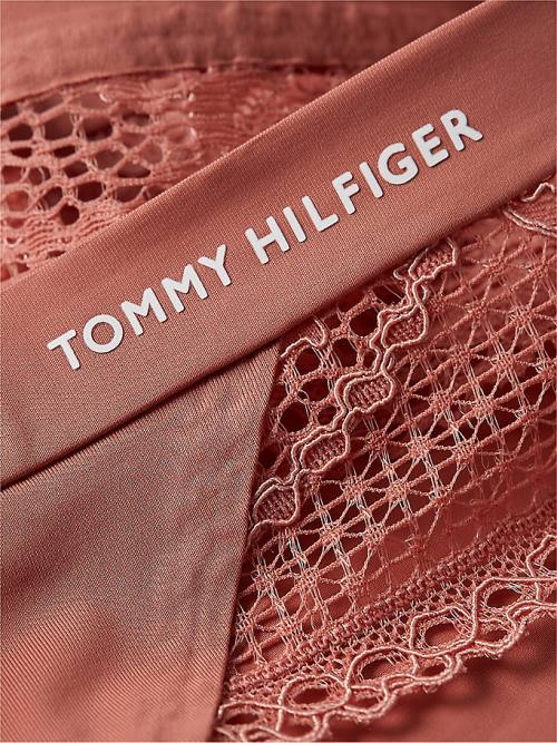 Tommy Hilfiger Floral Kanten Trim String Ondergoed Dames Oranje | TH368PJQ