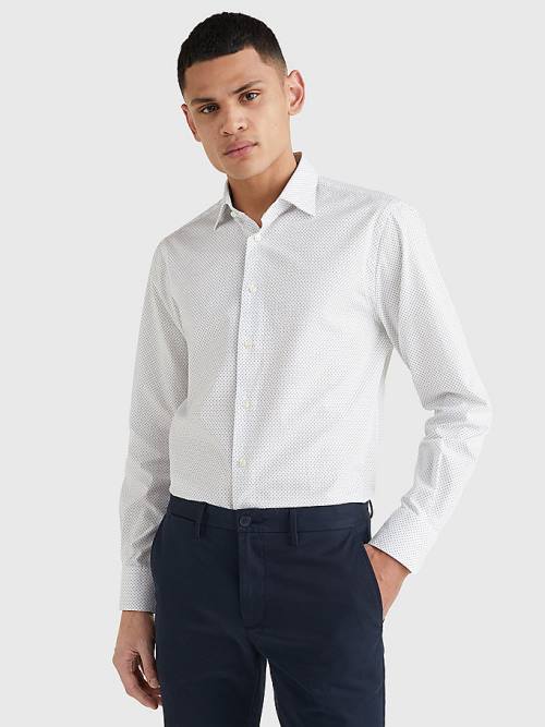 Tommy Hilfiger Formal Dot Regular Fit Overhemd Heren Blauw | TH076FHC