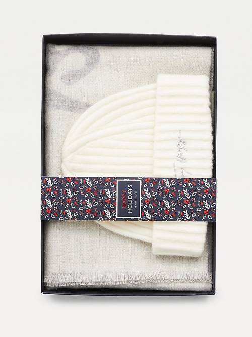 Tommy Hilfiger Fresh Scarf And Beanie Gift Set Hoeden Dames Grijs | TH254LUR