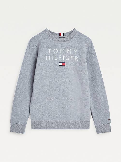 Tommy Hilfiger Front Logo Sweatshirts Jongens Grijs | TH324ATS