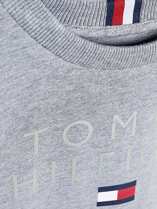 Tommy Hilfiger Front Logo Sweatshirts Jongens Grijs | TH324ATS