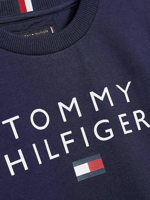 Tommy Hilfiger Front Logo Sweatshirts Jongens Blauw | TH603PDJ