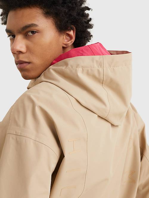 Tommy Hilfiger GORE-TEX Crest Met Capuchon Parka Jassen Heren Beige | TH283RZA