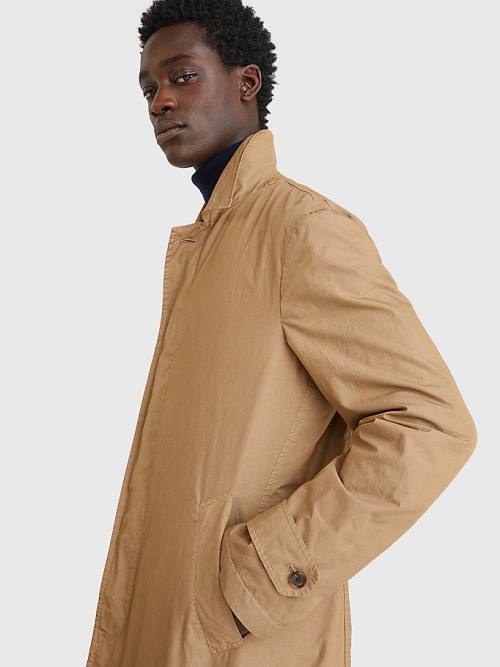 Tommy Hilfiger Garment Dyed Packable Trench Coat Jassen Heren Khaki | TH381OYG